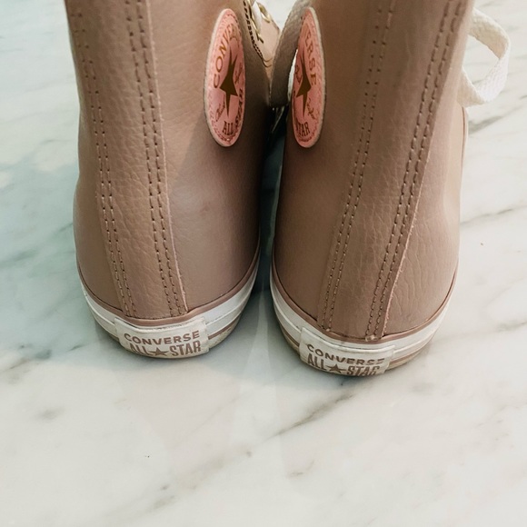 Converse All Leather All Star Chuck Taylor High Top Junior - Picture 5 of 7